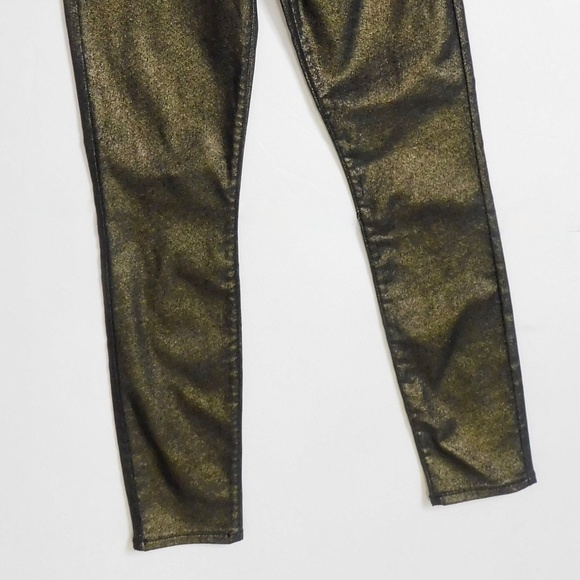 NWT!! FRAME DENIM Le High Skinny High Rise Skinny Fit Old Gold Metallic Size 28 - Picture 6 of 16